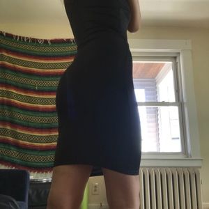 Black- mesh bodycon dress